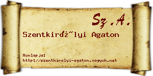 Szentkirályi Agaton névjegykártya